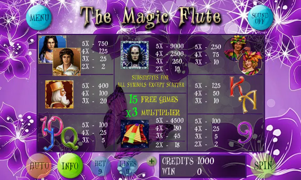 The Magic Flute Slot  Screenshot 2