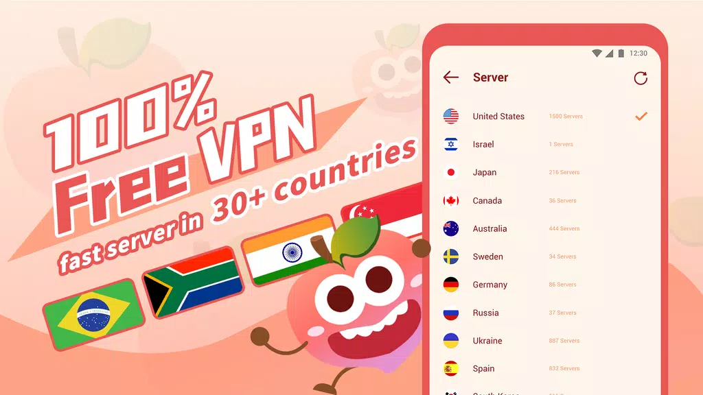 Peach VPN - Unlimited & Secure  Screenshot 1