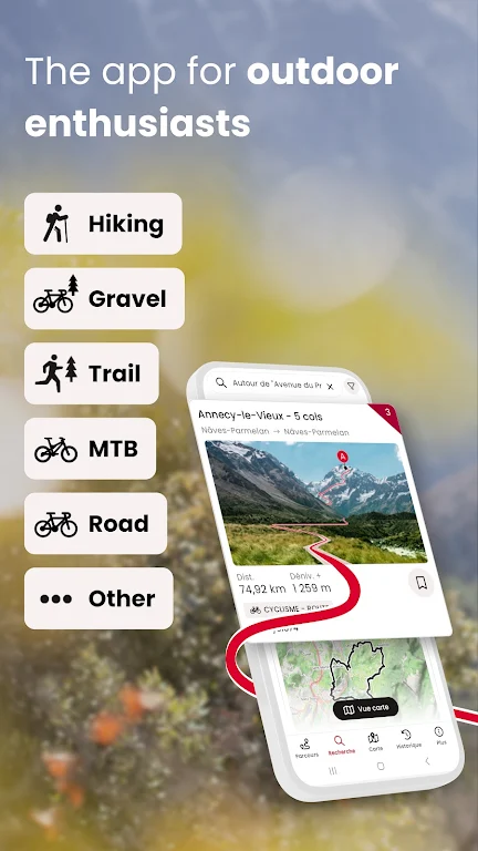 OpenRunner : bike & hike maps  Screenshot 1