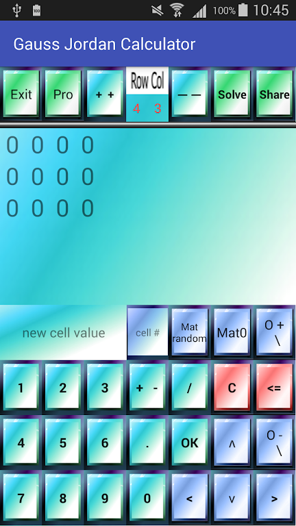 Gauss Jordan Calculator  Screenshot 3