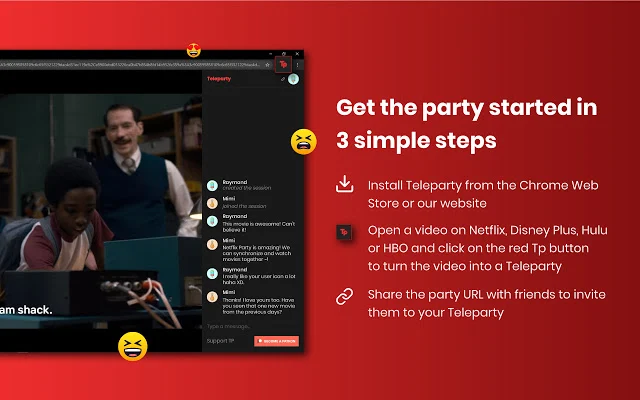 Teleparty - Netflix Party  Screenshot 1