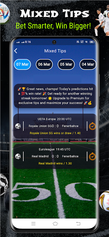 Footy Bet:Tips & Correct Score  Screenshot 3