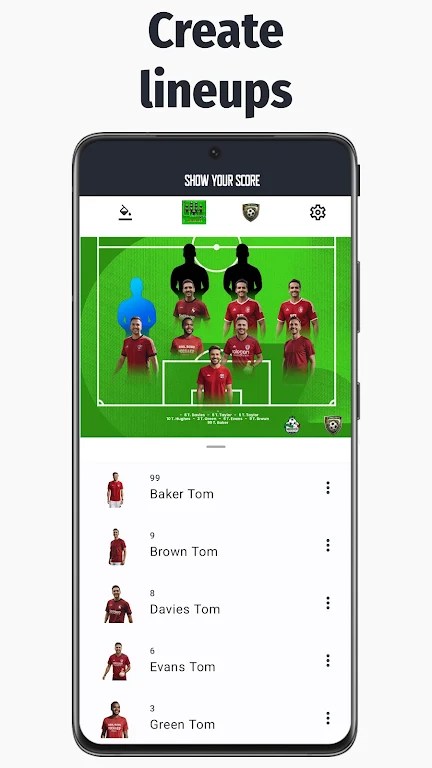 Lineup Builder Show Your Score  Screenshot 1