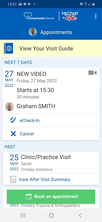 MyFrimleyHealth Record  Screenshot 3