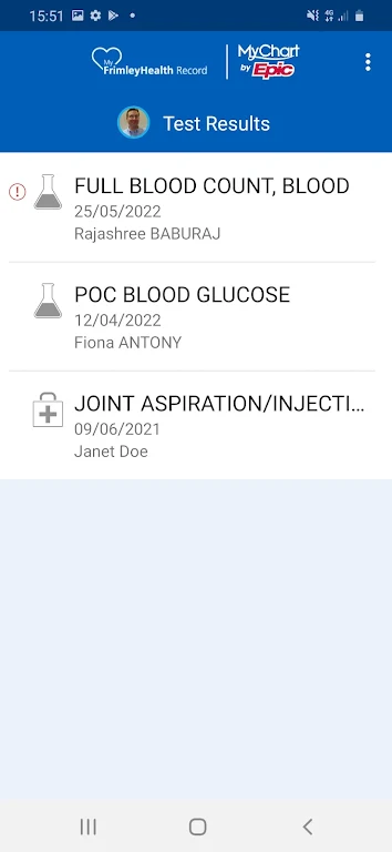 MyFrimleyHealth Record  Screenshot 2