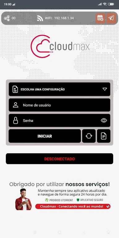 Cloudmax - Conexão OpenVPN  Screenshot 1