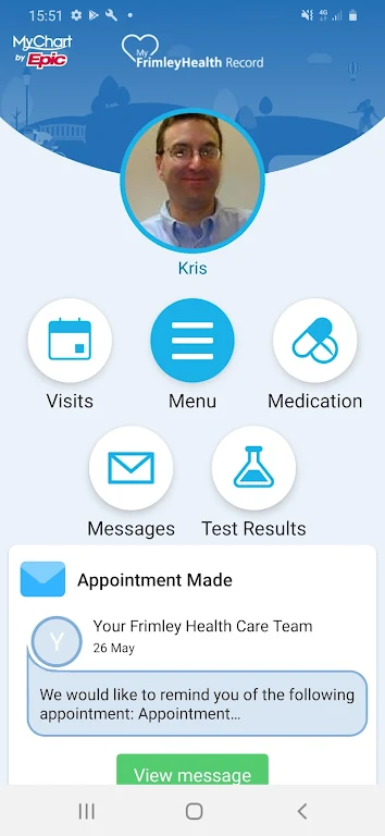 MyFrimleyHealth Record  Screenshot 1