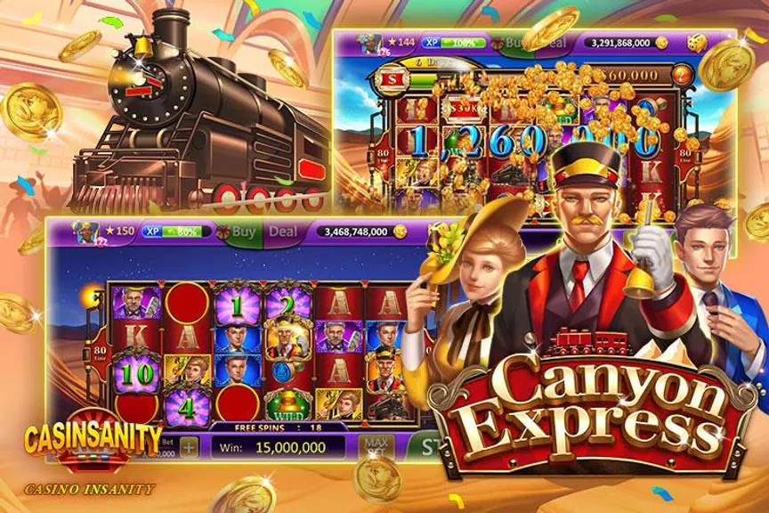 Casinsanity Slots – Free Casino Pop Games  Screenshot 1