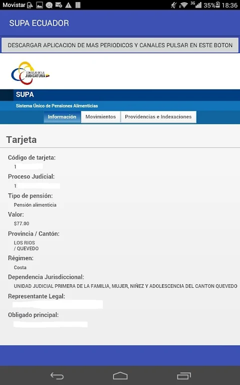 SUPA ecuador Pension alimenticia  Screenshot 4