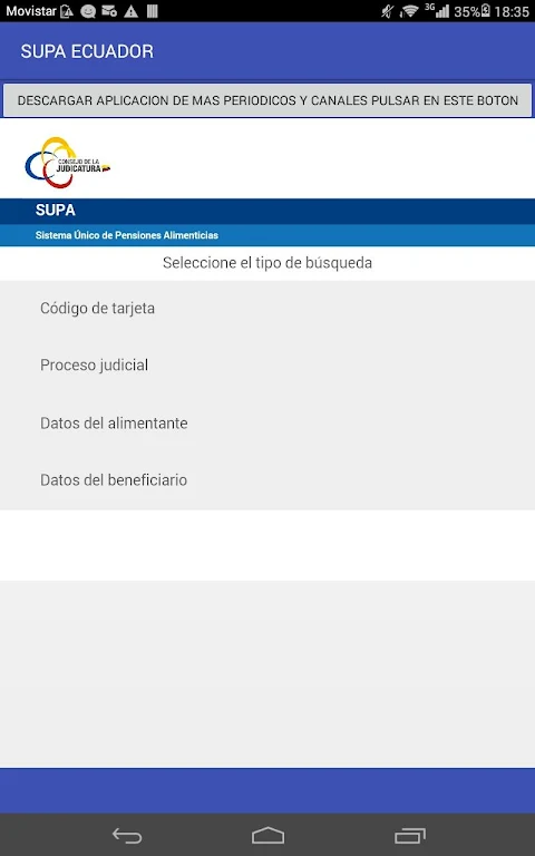 SUPA ecuador Pension alimenticia  Screenshot 1