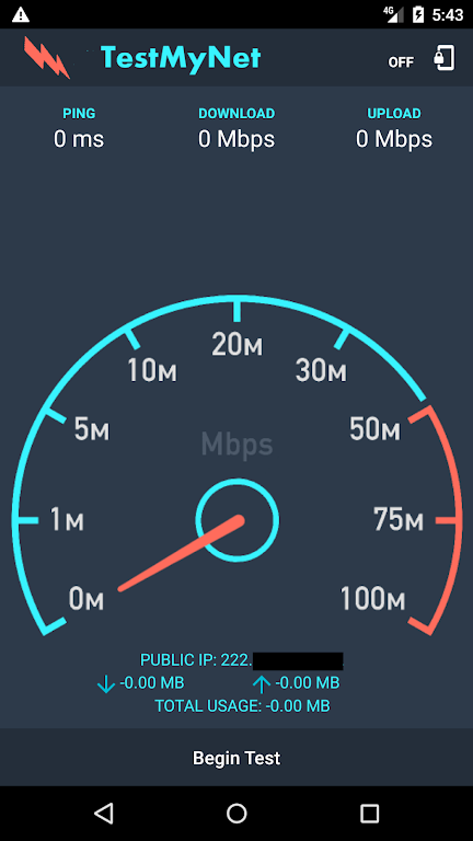 TestMyNet:Fastest Internet Speed Test–Wifi,4G & 3G  Screenshot 1