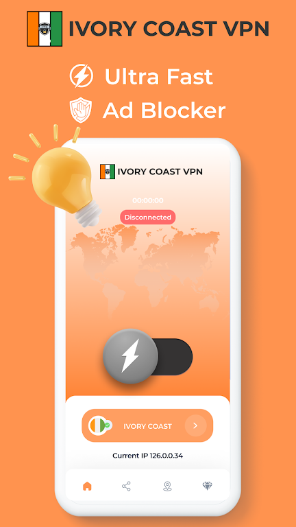 Ivory Coast VPN -Private Proxy  Screenshot 2