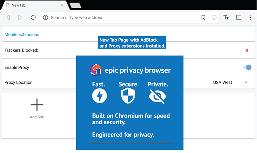 Epic Privacy Browser with AdBlock, Vault, Free VPN  Screenshot 2