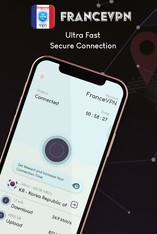 VPN France - get France ip VPN  Screenshot 1