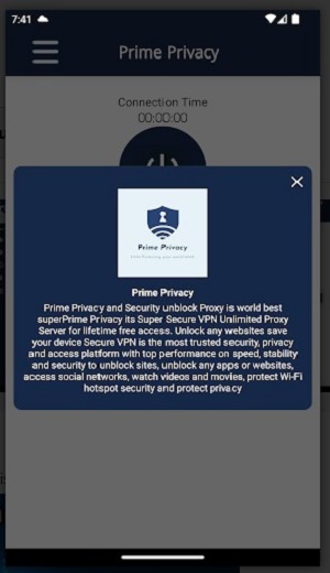 Prime Privacy VPN  Screenshot 1