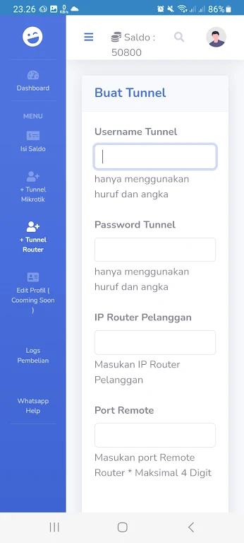 Tunnelku VPN Remote Mikrotik  Screenshot 3