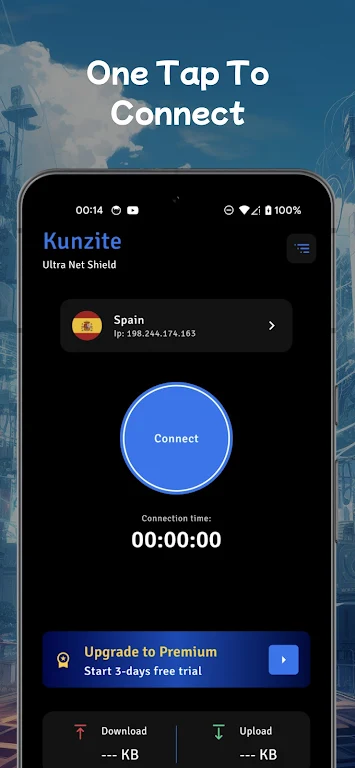 Kunzite VPN: Ultra Net Shield  Screenshot 1