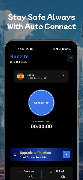 Kunzite VPN: Ultra Net Shield  Screenshot 2