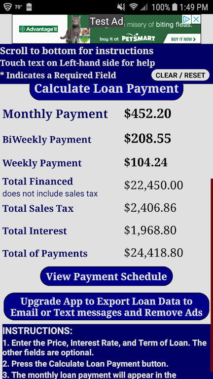 Car Truck Payment Calculator  Screenshot 3