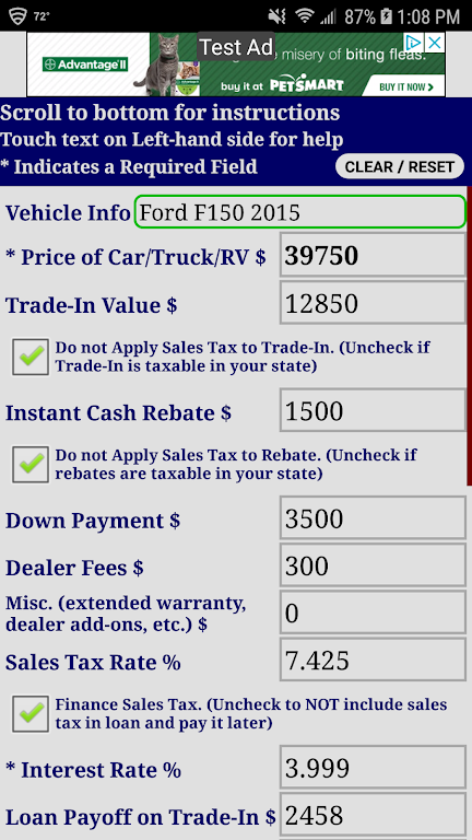 Car Truck Payment Calculator  Screenshot 4