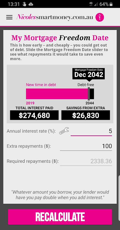 My Mortgage Freedom Date  Screenshot 1