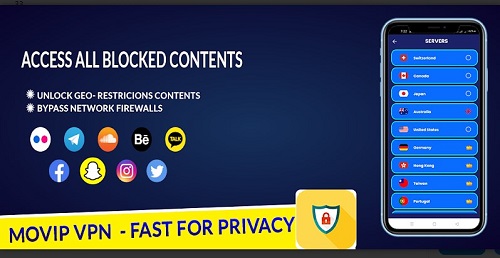 MovIP VPN  - Fast For Privacy  Screenshot 1