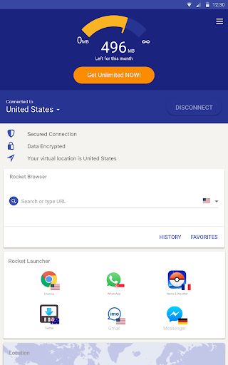 Rocket VPN – Internet Freedom  Screenshot 2