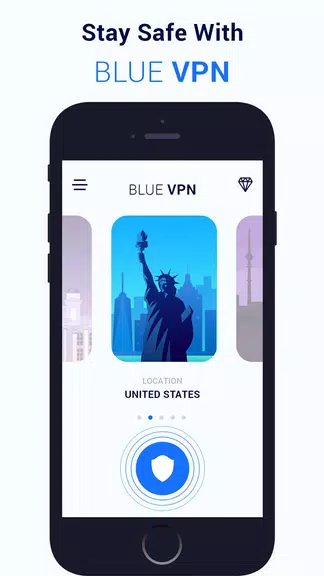 Blue VPN free Unlimited Bandwi  Screenshot 3