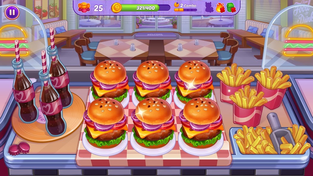 Cooking Crush - Cooking Game Mod  Screenshot 1