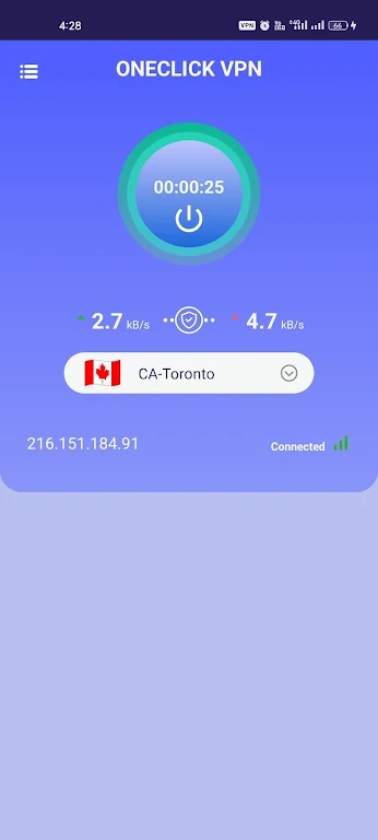 OneClick VPN - Turbo VPN App  Screenshot 3