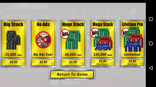 Craps Trainer Free  Screenshot 2