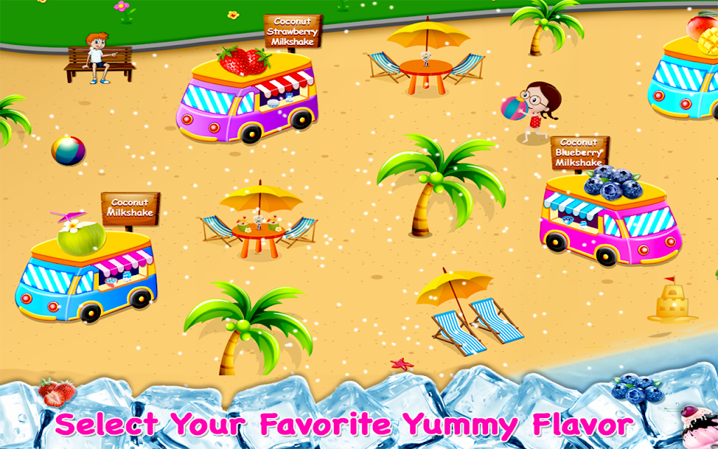 Coconut Milkshake Maker - Beach Party Cooking Game  Screenshot 2