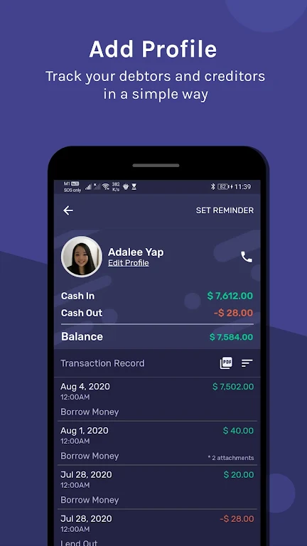 EzDebt Book - Debt Manager  Screenshot 2