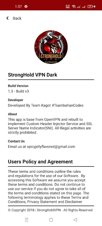 StrongHold VPN Dark  Screenshot 2