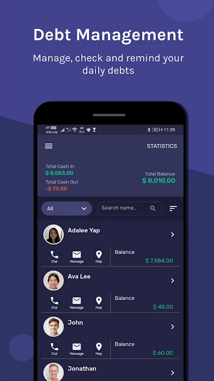 EzDebt Book - Debt Manager  Screenshot 1