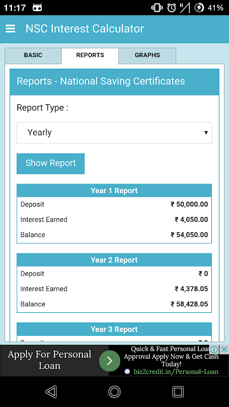 NSC Interest Calculator  Screenshot 4