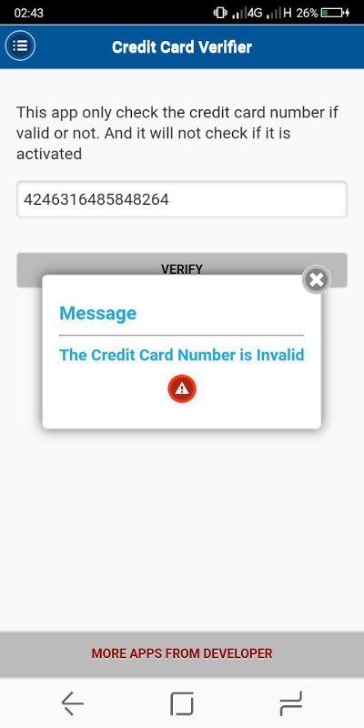 Credit Card Verifier  Screenshot 3