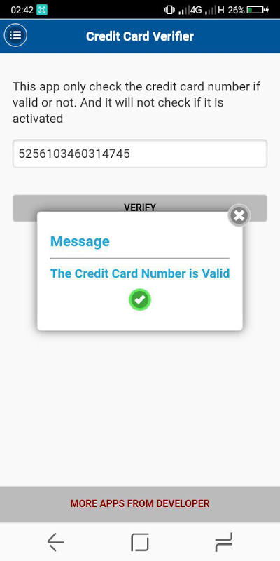 Credit Card Verifier  Screenshot 4