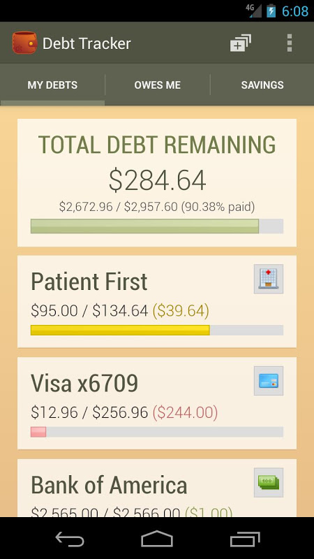 Debt Tracker  Screenshot 1