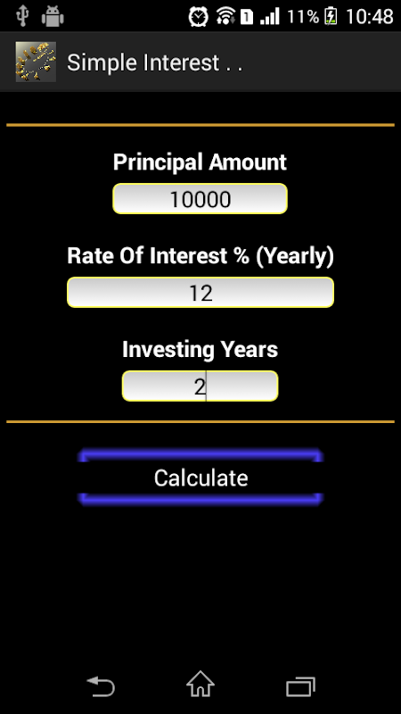 Interest Calculater  Screenshot 2