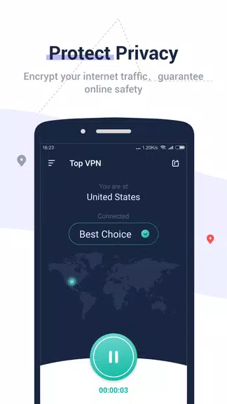 Top VPN - Secure, Private, Free Internet Unlimited  Screenshot 2