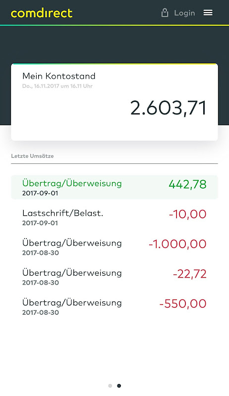 comdirect mobile App  Screenshot 1