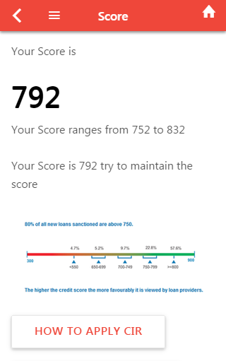 CIBIL Score estimator  Screenshot 4