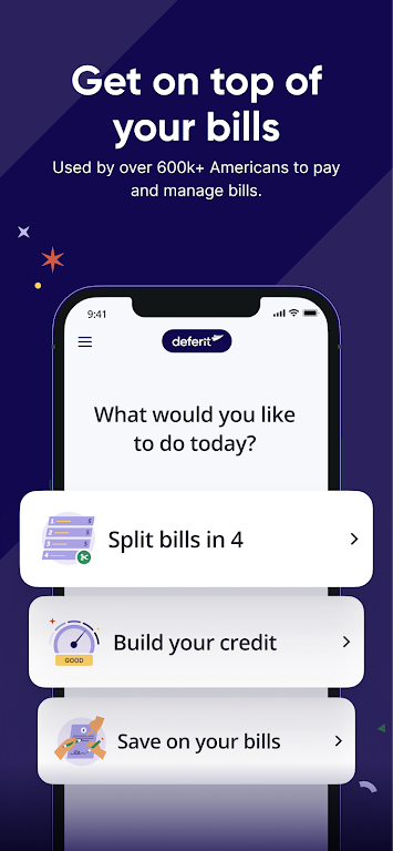 Deferit: Pay bills in 4  Screenshot 2