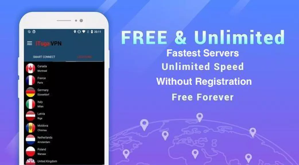 iTuga VPN -Free, Fast and Secu  Screenshot 1