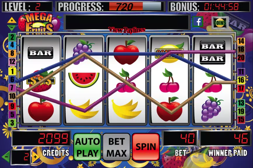 Mega Fruits Slot Machine  Screenshot 1