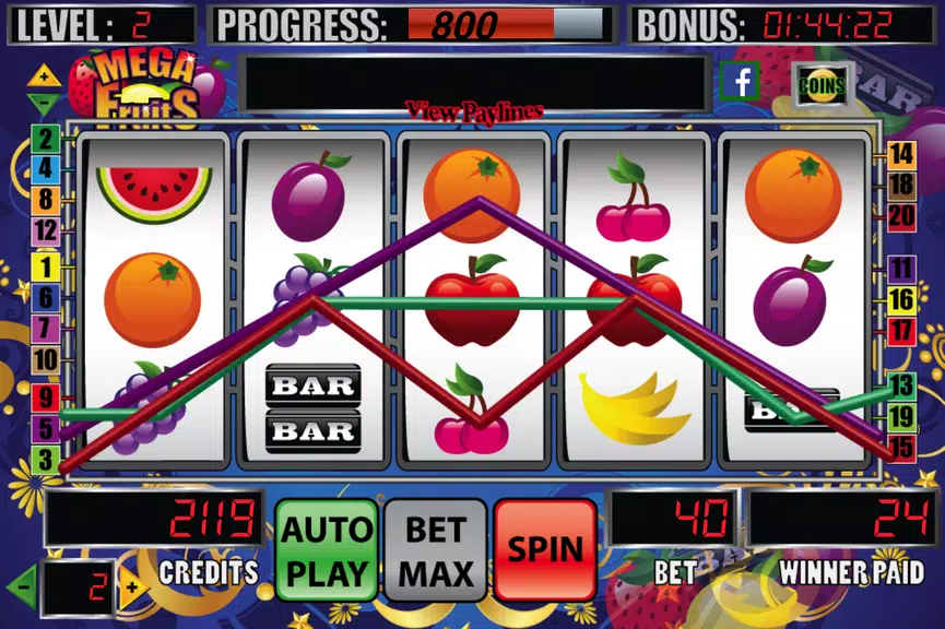 Mega Fruits Slot Machine  Screenshot 4