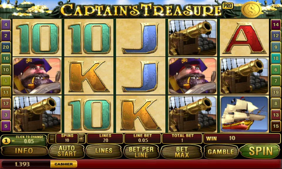 Captain's Treasure Slots  Screenshot 1