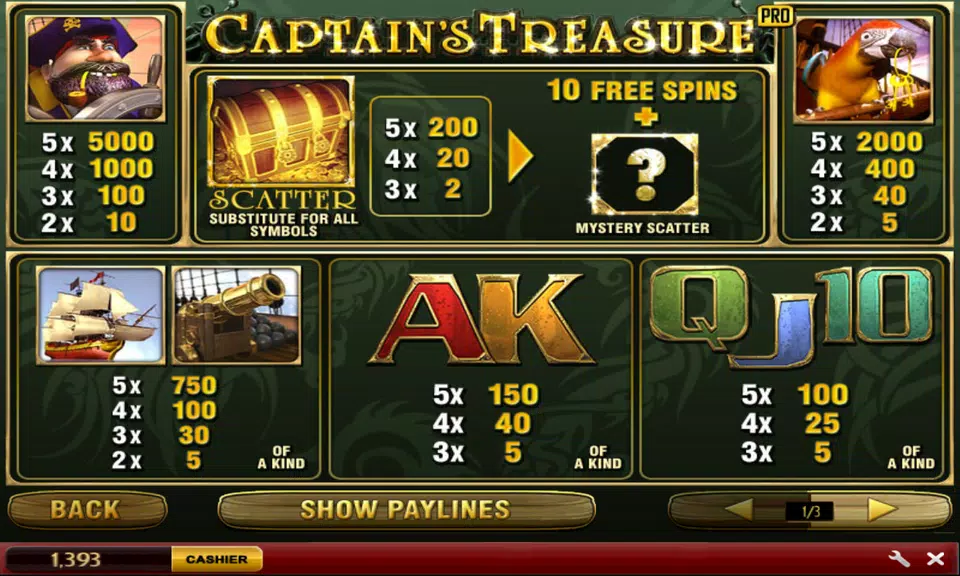 Captain's Treasure Slots  Screenshot 3