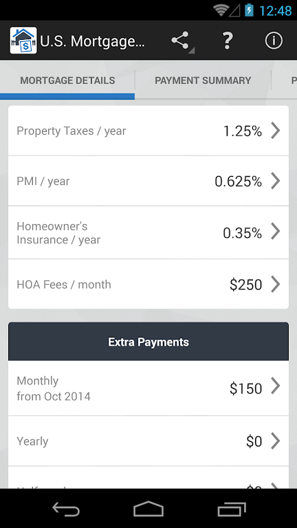 U.S. Mortgage Calculator  Screenshot 2